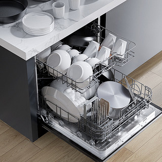 华帝（VATTI）iE1全自动家用嵌入式洗碗机10套大容量双风机热风烘干速干高温消毒洗消烘存一体机