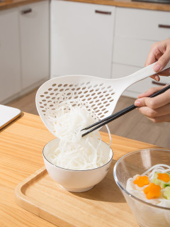 H日本捞饺子大漏勺厨房长柄捞面条勺子家用火锅麻辣烫沥水捞勺滤