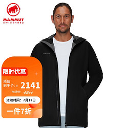 MAMMUT 猛犸象 Seon 男士户外防风防泼水硬壳夹克上衣 1010-29360 黑色 XL