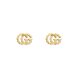 GUCCI 古驰 双G系列18k金黄金双G耳钉481677 J8500 8000 黄金色