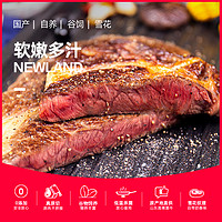 纽澜地 新鲜非冷冻谷饲原切M3上脑200g*2+眼肉200g*2高青黑牛