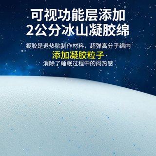  amy/澳美雅 软硬适中 凝胶床垫 整网弹簧 针织面料 海绵床垫  20-25cm（含）