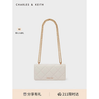 CHARLES & KEITH CHARLES&KEITH 油画菱格包包女包CK6-10680924 奶白色