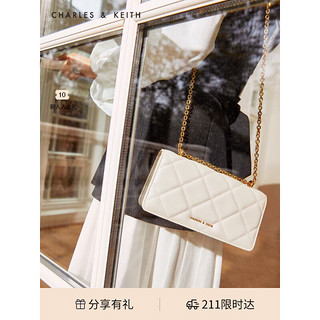 CHARLES & KEITH CHARLES&KEITH 油画菱格包包女包CK6-10680924 奶白色