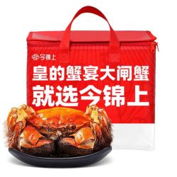今锦上 现货六月黄大闸蟹（去绳足重）1.5-1.8两/只 12只礼盒装