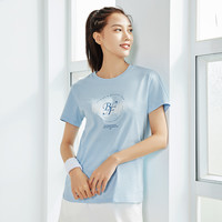 361°361运动t恤女2022春季新款常规休闲上衣圆领透气短袖 XS 本白