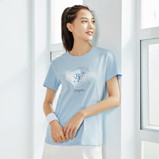 361°361运动t恤女2022春季新款常规休闲上衣圆领透气短袖 XS 本白