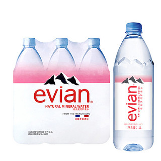 evian 依云 法国进口饮用矿泉水饮用水车载饮用水 天然纯净依云水 依云1500mL