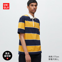 优衣库 男装/女装 休闲POLO衫(条纹短袖T恤 23春夏新品) 457897