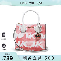 MK 女士单肩斜挎手提包 浅红色配白色35T1GM9M6R