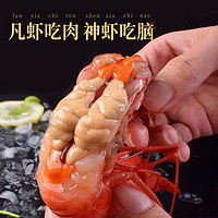 哆鲜生 深海红魔虾 远洋捕捞绯红胭脂魔鬼虾鲜活冷冻刺身虾类生鲜400g 大号 7-9条/盒（约16-19cm）