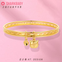 sharkbaby 鲨鱼甜心三生三世小猫手镯手环饰品礼物女沙金kt猫咪镯子