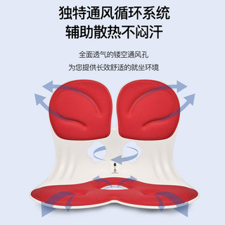 美凯腾 BKT护腰坐垫驼背矫正器背部成人脊柱侧弯儿童纠正神器美背学生椅 加大款·神秘黑