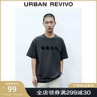 UR2023夏季新款男装韩系少年感猫咪图案棉质薄短袖T恤UML432097
