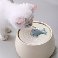 Hoopet 猫咪饮水机宠物陶瓷自动循环猫碗喂水狗狗水碗流动猫用喝水器水盆