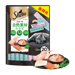 希宝 猫零食猫条自然素材系列吞拿鱼及三文鱼+鸡肉及吞拿鱼12g*20条