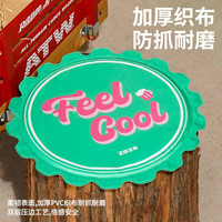 zeze 宠物冰垫窝狗狗凉垫凉席猫咪垫子睡觉用夏季睡垫夏天降温神器 复古啤酒盖冰垫（绿粉）