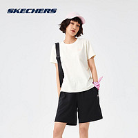 抖音超值购：SKECHERS 斯凯奇 2022夏季新款女子上衣T恤衫运动短袖体恤L222W066