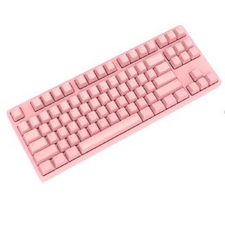 ikbc C200 87键 有线机械键盘 正刻 粉色 Cherry青轴 无光
