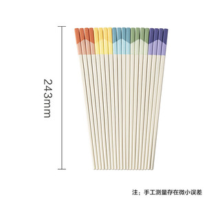 SUPOR 苏泊尔 合金筷子抗菌防滑防霉耐高温家用高档家庭分色 TK2162E