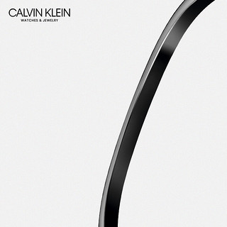 CK凯文克莱（Calvin Klein）hook ext.护刻系列延伸款首饰 PVD黑色细手镯 KJ06BD1901XS 黑色/白色 (XS号)