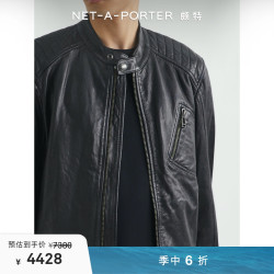 BELSTAFF [折扣升级]Belstaff 2023夏季男贴花皮革夹克NET-A-PORTER颇特