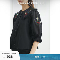 RIXO [折扣升级]Rixo  2023春女蕾丝娃娃领刺绣女衫netaporter