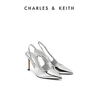 CHARLES & KEITH CHARLES&KEITH23;春夏新款CK1-60280377时尚链条尖头高跟凉鞋女