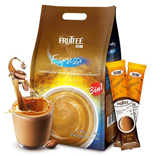 PLUS会员：FRUTTEE 果咖 PLUS价格:果咖（FRUTTEE）泰国原装进口精品特浓三合一意式特浓咖啡16g*50条