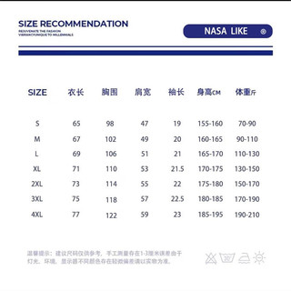 NASA LIKE重磅纯棉短袖t恤男女夏季宽松圆领打底衫休闲情侣oversize半袖衣 灰色 L  推荐110-130斤