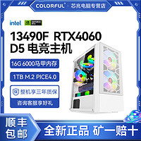 COLORFUL 七彩虹 i5 13400F/13490F/RTX4060游戏整机台式电脑DIY电竞主机