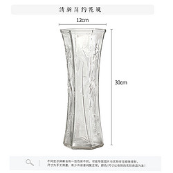 若花 特大号玻璃花瓶透明水养富贵竹花瓶客厅