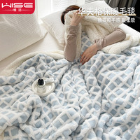 ins风羊羔绒毛毯加厚冬季沙发盖毯珊瑚牛奶绒办公室午睡毯子床单