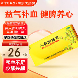 同仁堂 北京同仁堂 人参归脾丸 9g*10丸大蜜丸益气补血健脾养心失眠多梦气血不足心悸面色萎黄食少乏力 归脾丸