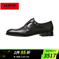 Lloyd 利来（LLOYD）2023进口德国商务精英绅士耐磨防滑孟克鞋13108 黑色 39