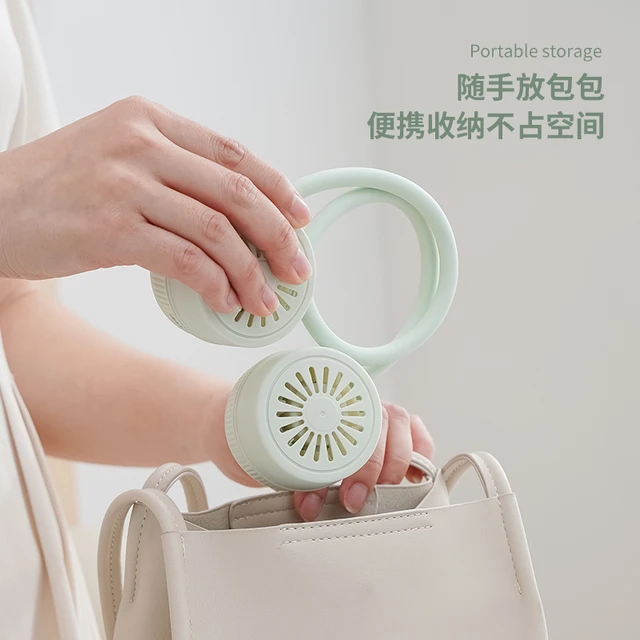 敏煌便捷持久随身USB小型无叶风扇快速降温懒人挂脖风扇便携时尚