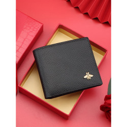 crocodile鳄鱼恤头层牛皮女士短款钱包蜜蜂横款票夹礼盒cf2ht212901