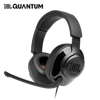 JBL QUANTUM300 头戴式游戏耳机有线电竞耳麦手机电脑耳机带麦克风吃鸡耳麦黑色 Q300黑色