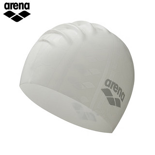 阿瑞娜（arena）2023新款男女通用泳帽 硅胶材质 高弹贴合不勒头游泳装备 白色(WHT)