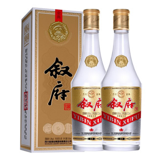 叙府四川宜宾五粮浓香白酒52度高度粮食酒 52度金典500ml*2瓶