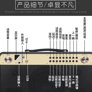 声优 Q9SQ12蓝牙音箱户外手提便携式乐器演奏K歌广场舞音响授课教学培训扩音器 Q9S升级版