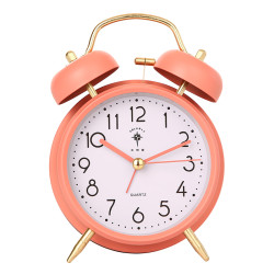 polaris北极星闹钟金属打铃走时学生专用钟创意夜灯现代打铃闹表6427