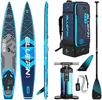Bluefin Nitro 14 英尺充气立式桨板 | SUP 套件带碳桨 | 立式桨板 | SUP 比赛 | 包括配件 | 便携和旅行*