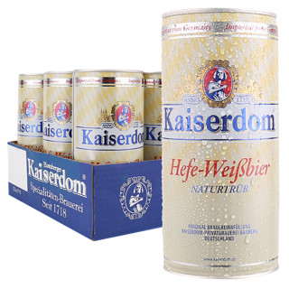 Kaiserdom 凯撒 顿姆德国原装进口精酿小麦白啤酒1L*12罐 自饮