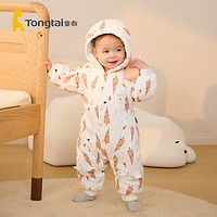 Tongtai 童泰 冬季1-24月婴儿男女婴童衣服外出夹棉连帽对开扣连体衣加厚