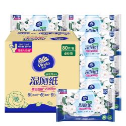 Vinda 维达 山茶花湿厕纸 80片X6包