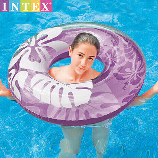 INTEX 成人游泳圈 救生圈浮圈游泳装备腋下加厚儿童玩具蓝/紫随机59251