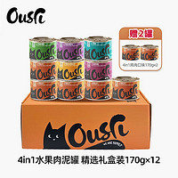 Ousri 猫罐头4in1系列 多口味混合装170g*12
