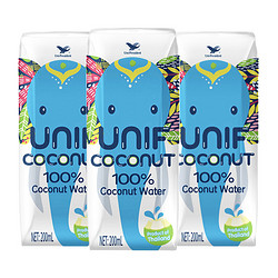 Uni-President 统一 unif100%纯椰子水200ml*3盒