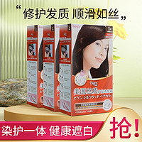 Bigen 美源 日本bigen在家染发剂膏植物2022流行色显白遮白发三盒装